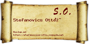 Stefanovics Ottó névjegykártya